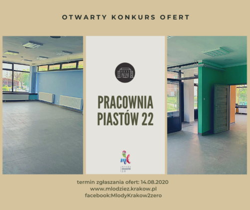 Otwarty konkurs ofert Pracownia Piastów 22, na zdjęciu przestrzeń budynku