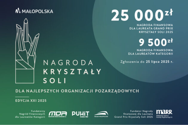 Nagroda Kryształy Soli dla najlepszych organizacji pozarzadowych. Edycja XXI 2025. Zgłoszenia do 25 lipca 2025 r.